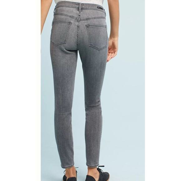 Anthropologie Sz 29 Pilcro Letterpress High Rise Skinny Jeans Stretch Light Gray - Picture 3 of 12